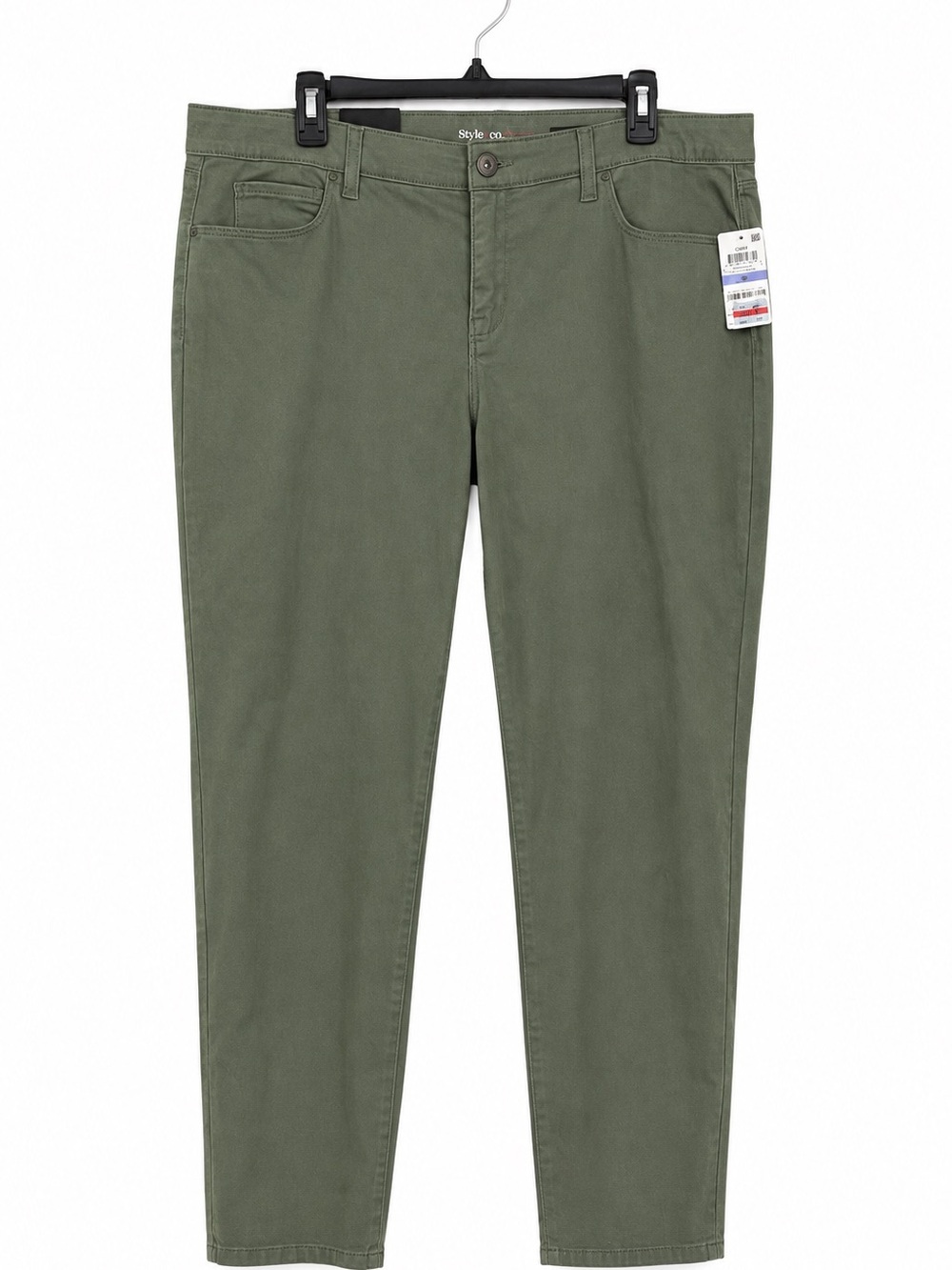 Style & Co Tummy Control Skinny Pants Women’s 18 Olive Green NWT Stretch